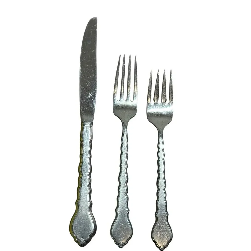 Oneida Community CELLO Burnished‎ Stainless Flatware Replacement 5 Pc Setting
